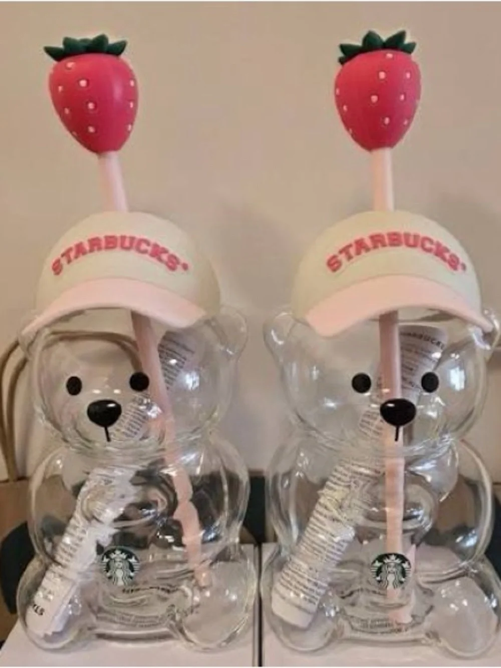 New! Starbucks Pink Bearista Strawberry Topper Summer 2026 Collection